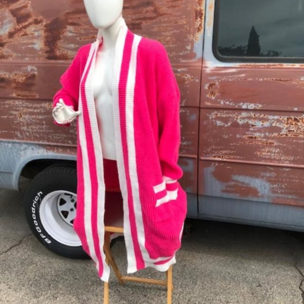 Pink Cable Knit Sweater 5-XL